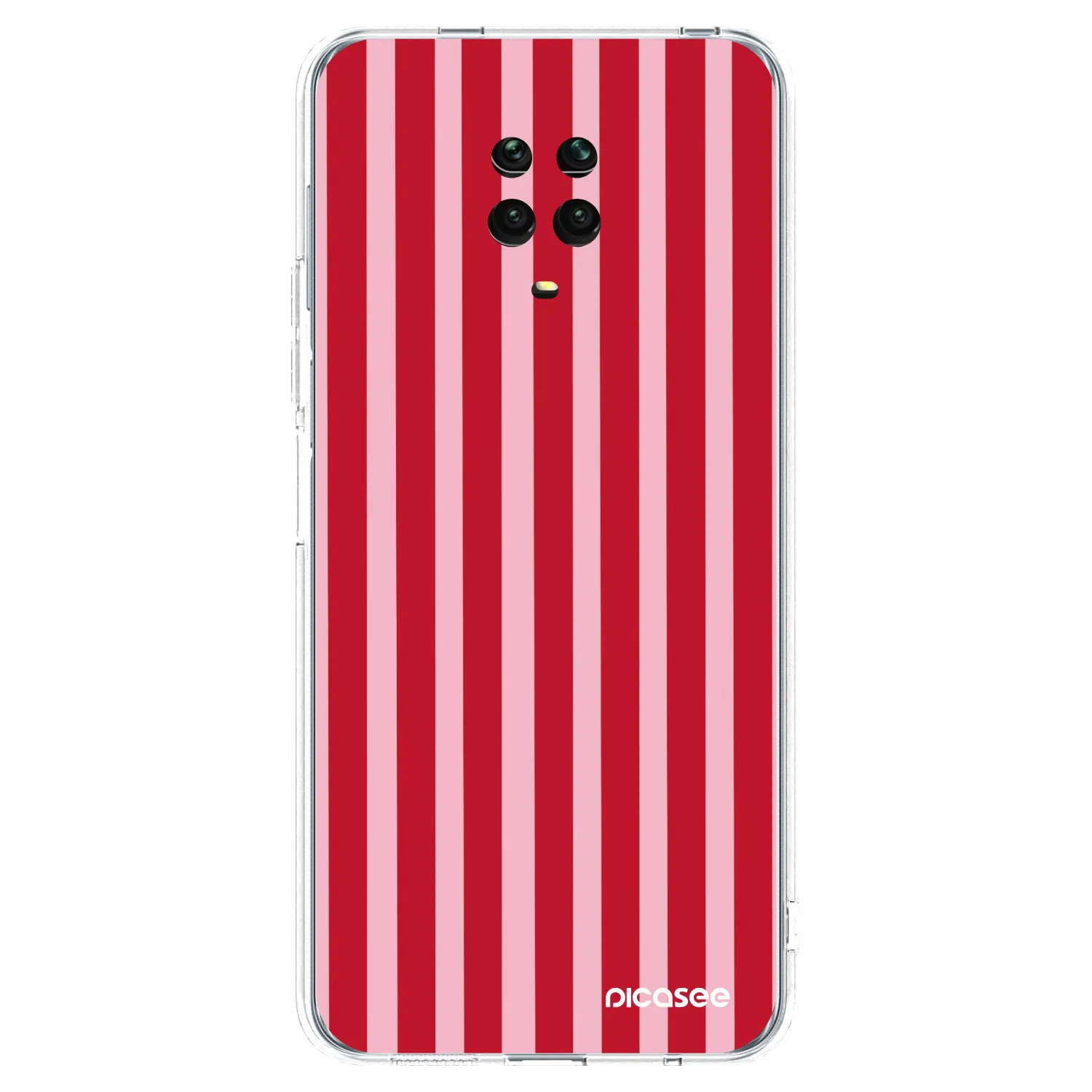 Picasee διαφανής θήκη σιλικόνης Xiaomi Redmi Note 9 Pro - Lines red