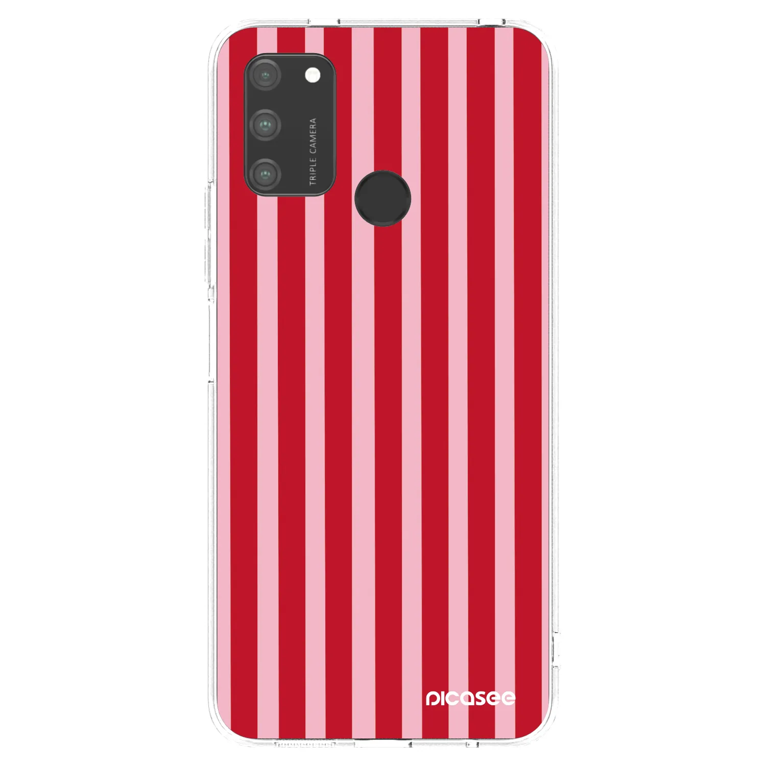 Picasee διαφανής θήκη σιλικόνης Honor 9A - Lines red