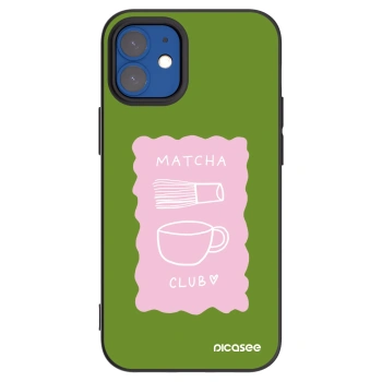 Picasee Μαύρη θήκη σιλικόνης για Apple iPhone 12 mini - Matcha club