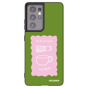 Picasee Μαύρη θήκη σιλικόνης για Samsung Galaxy S21 Ultra 5G G998B - Matcha club