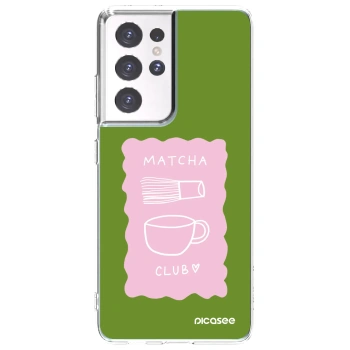 Picasee διαφανής θήκη σιλικόνης Samsung Galaxy S21 Ultra 5G G998B - Matcha club