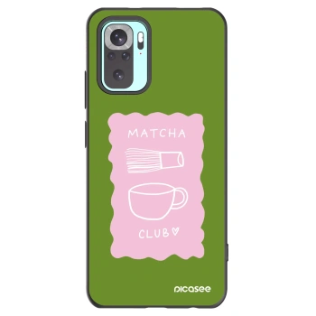 Picasee Μαύρη θήκη σιλικόνης για Xiaomi Redmi Note 10 Pro - Matcha club