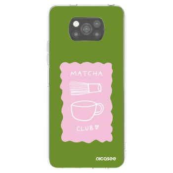 Picasee Μαύρη θήκη σιλικόνης για Xiaomi Poco X3 Pro - Matcha club