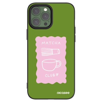 Picasee Μαύρη θήκη σιλικόνης για Apple iPhone 13 Pro Max - Matcha club