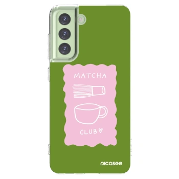 Picasee διαφανής θήκη σιλικόνης Samsung Galaxy S21 FE 5G - Matcha club