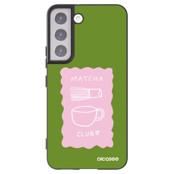 Picasee Μαύρη θήκη σιλικόνης για Samsung Galaxy S22 5G - Matcha club
