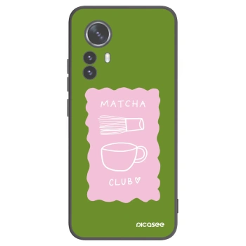 Picasee Μαύρη θήκη σιλικόνης για Xiaomi 12 Pro - Matcha club