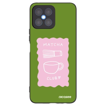 Picasee Μαύρη θήκη σιλικόνης για Honor X8 4G - Matcha club