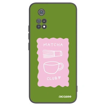 Picasee Μαύρη θήκη σιλικόνης για Xiaomi Poco M4 Pro - Matcha club