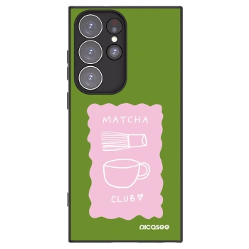Picasee Μαύρη θήκη σιλικόνης για Samsung Galaxy S23 Ultra 5G - Matcha club