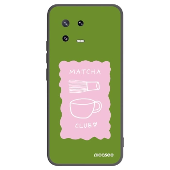 Picasee Μαύρη θήκη σιλικόνης για Xiaomi 13 Pro - Matcha club