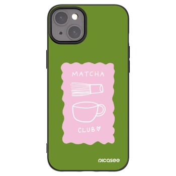 Picasee Μαύρη θήκη σιλικόνης για Apple iPhone 15 Plus - Matcha club