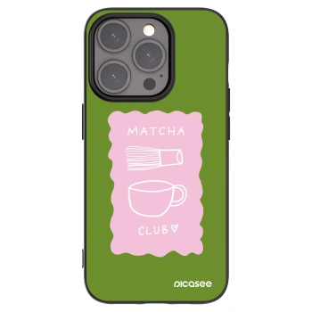 Picasee Μαύρη θήκη σιλικόνης για Apple iPhone 15 Pro - Matcha club