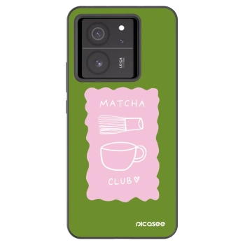 Picasee Μαύρη θήκη σιλικόνης για Xiaomi 13T Pro - Matcha club