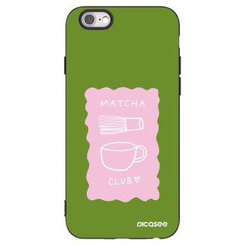 Picasee Μαύρη θήκη σιλικόνης για Apple iPhone 6/6S - Matcha club