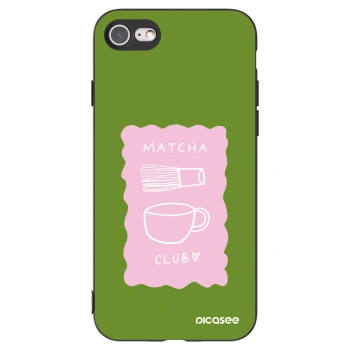 Picasee Μαύρη θήκη σιλικόνης για Apple iPhone 7 - Matcha club