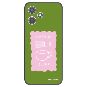 Picasee Μαύρη θήκη σιλικόνης για Xiaomi Redmi 12 5G - Matcha club