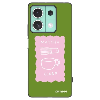 Picasee Μαύρη θήκη σιλικόνης για Xiaomi Redmi Note 13 5G - Matcha club