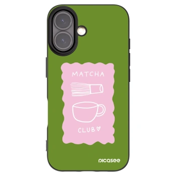 Picasee Μαύρη θήκη σιλικόνης για Apple iPhone 16 - Matcha club