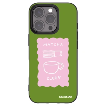 Picasee Μαύρη θήκη σιλικόνης για Apple iPhone 16 Pro - Matcha club
