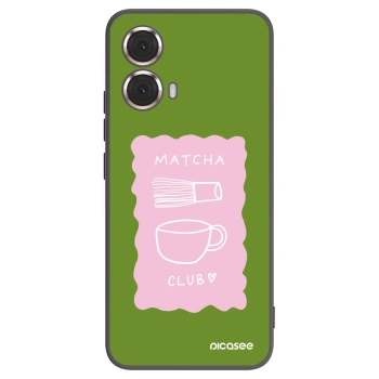 Picasee Μαύρη θήκη σιλικόνης για Motorola Moto G85 - Matcha club