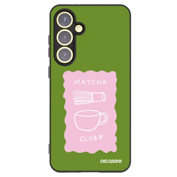 Picasee Μαύρη θήκη σιλικόνης για Samsung Galaxy S24 FE S721B - Matcha club