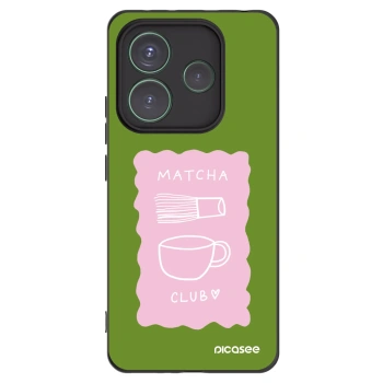 Picasee Μαύρη θήκη σιλικόνης για Xiaomi Redmi Note 14 5G - Matcha club