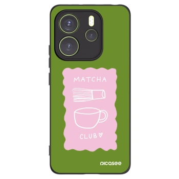 Picasee Μαύρη θήκη σιλικόνης για Xiaomi Redmi Note 14 4G - Matcha club