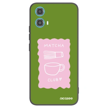 Picasee Μαύρη θήκη σιλικόνης για Motorola Moto G34 5G - Matcha club