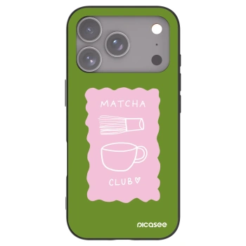 Picasee Μαύρη θήκη σιλικόνης για Apple iPhone 17 Pro - Matcha club