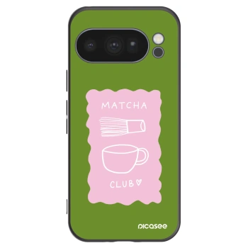 Picasee Μαύρη θήκη σιλικόνης για Google Pixel 10 Pro - Matcha club