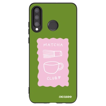 Picasee Μαύρη θήκη σιλικόνης για Huawei P30 Lite - Matcha club
