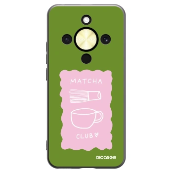 Picasee Μαύρη θήκη σιλικόνης για Honor Magic8 Lite 5G - Matcha club