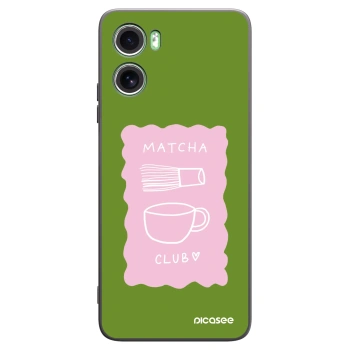 Picasee Μαύρη θήκη σιλικόνης για Motorola Moto G06 - Matcha club