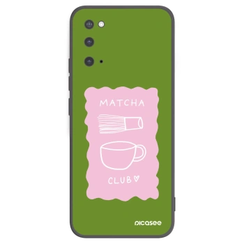 Picasee Μαύρη θήκη σιλικόνης για Samsung Galaxy S20 G980F - Matcha club