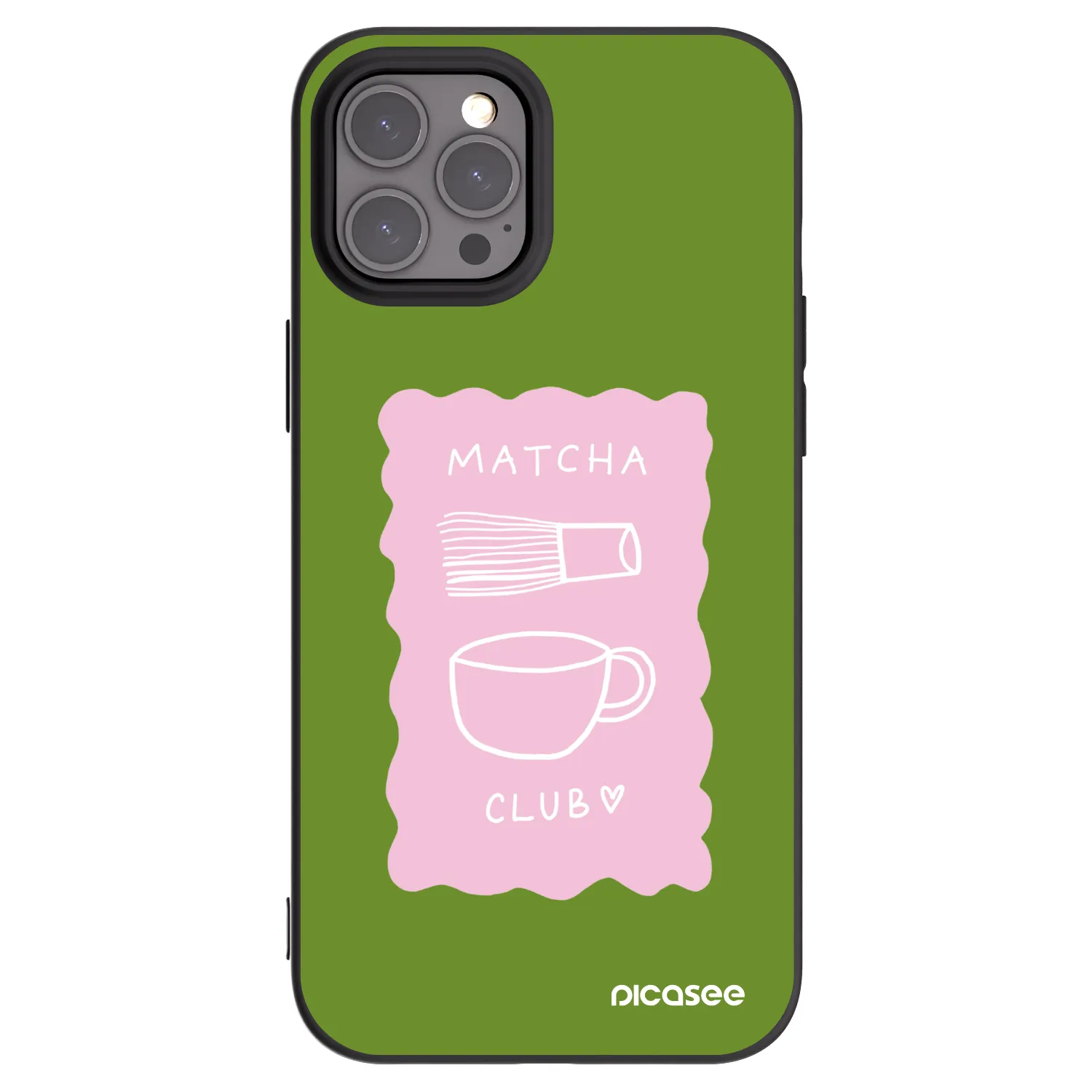 Picasee Μαύρη θήκη σιλικόνης για Apple iPhone 12 Pro Max - Matcha club