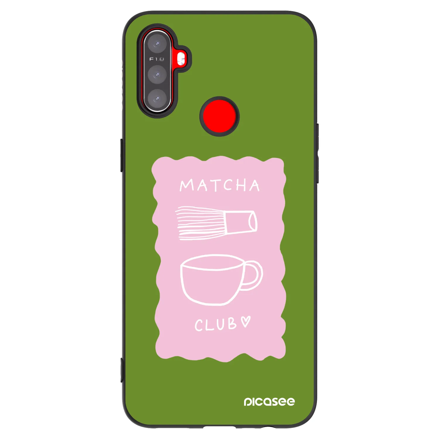 Picasee Μαύρη θήκη σιλικόνης για Realme C3 - Matcha club