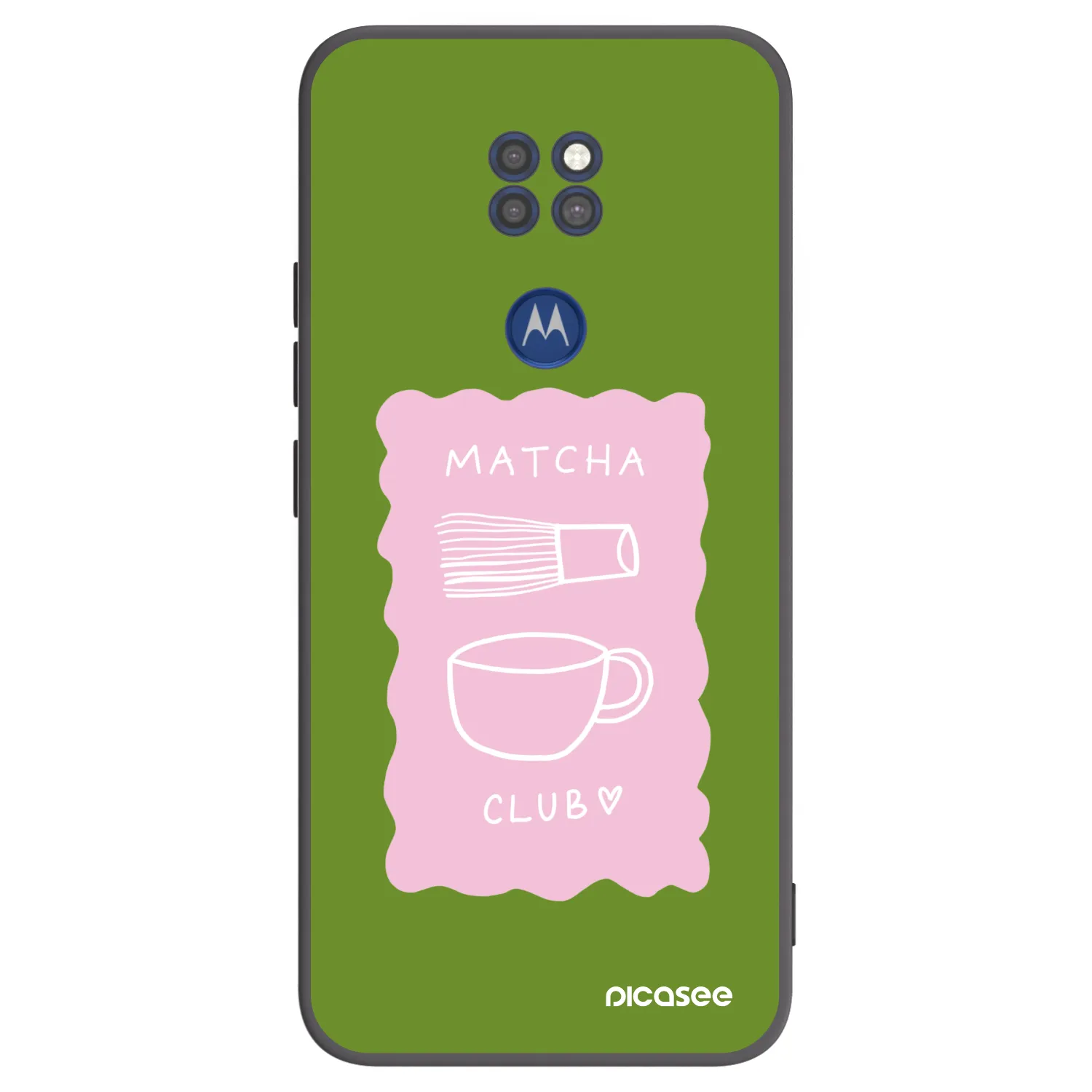 Picasee Μαύρη θήκη σιλικόνης για Motorola Moto G9 Play - Matcha club
