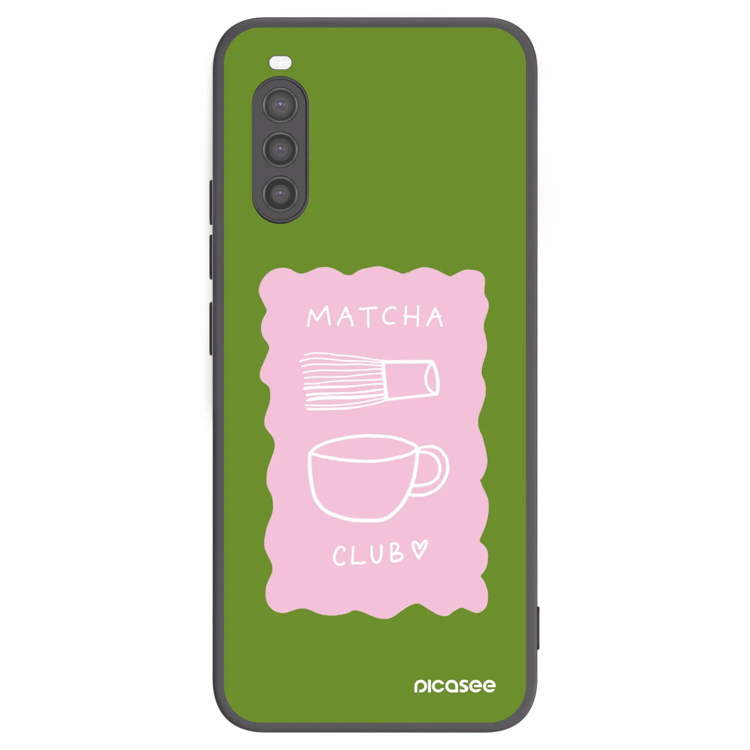 Picasee Μαύρη θήκη σιλικόνης για Sony Xperia 10 II - Matcha club