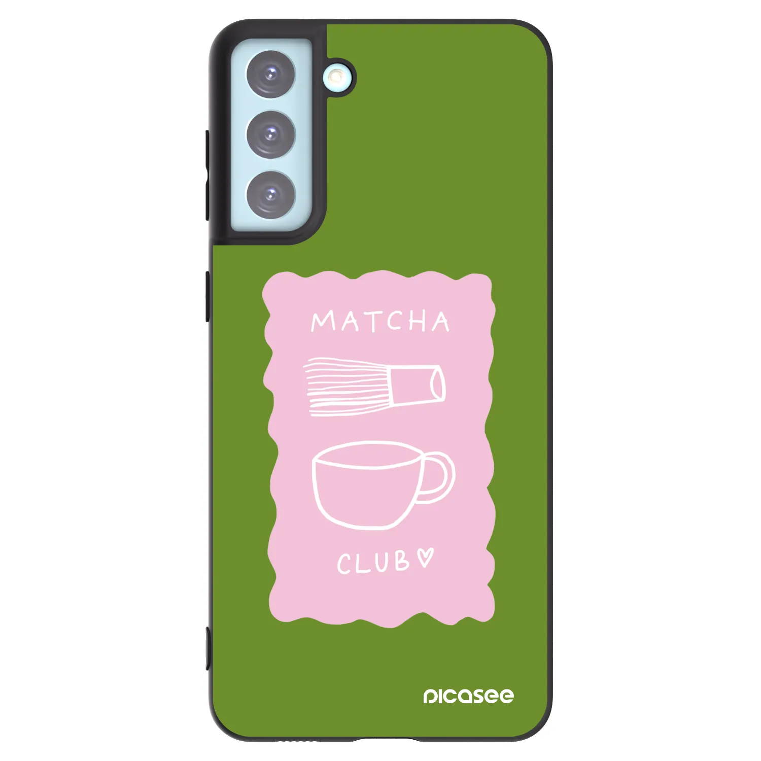 Picasee Μαύρη θήκη σιλικόνης για Samsung Galaxy S21+ 5G G996F - Matcha club
