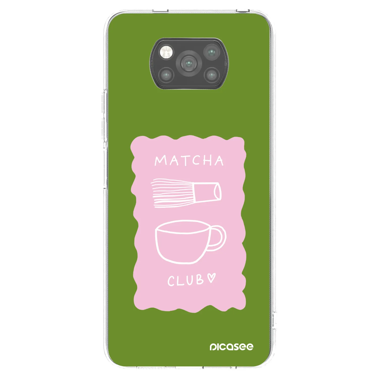 Picasee Μαύρη θήκη σιλικόνης για Xiaomi Poco X3 Pro - Matcha club