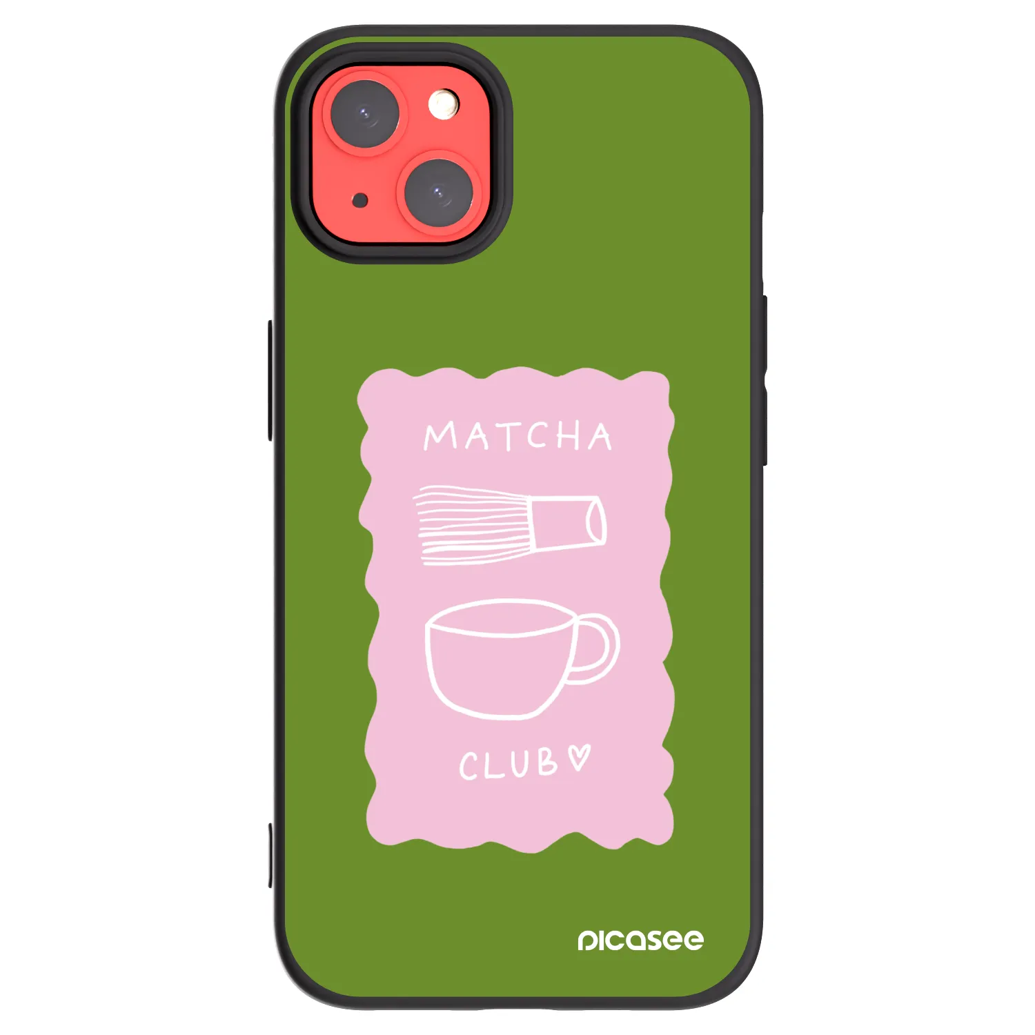 Picasee Μαύρη θήκη σιλικόνης για Apple iPhone 13 - Matcha club