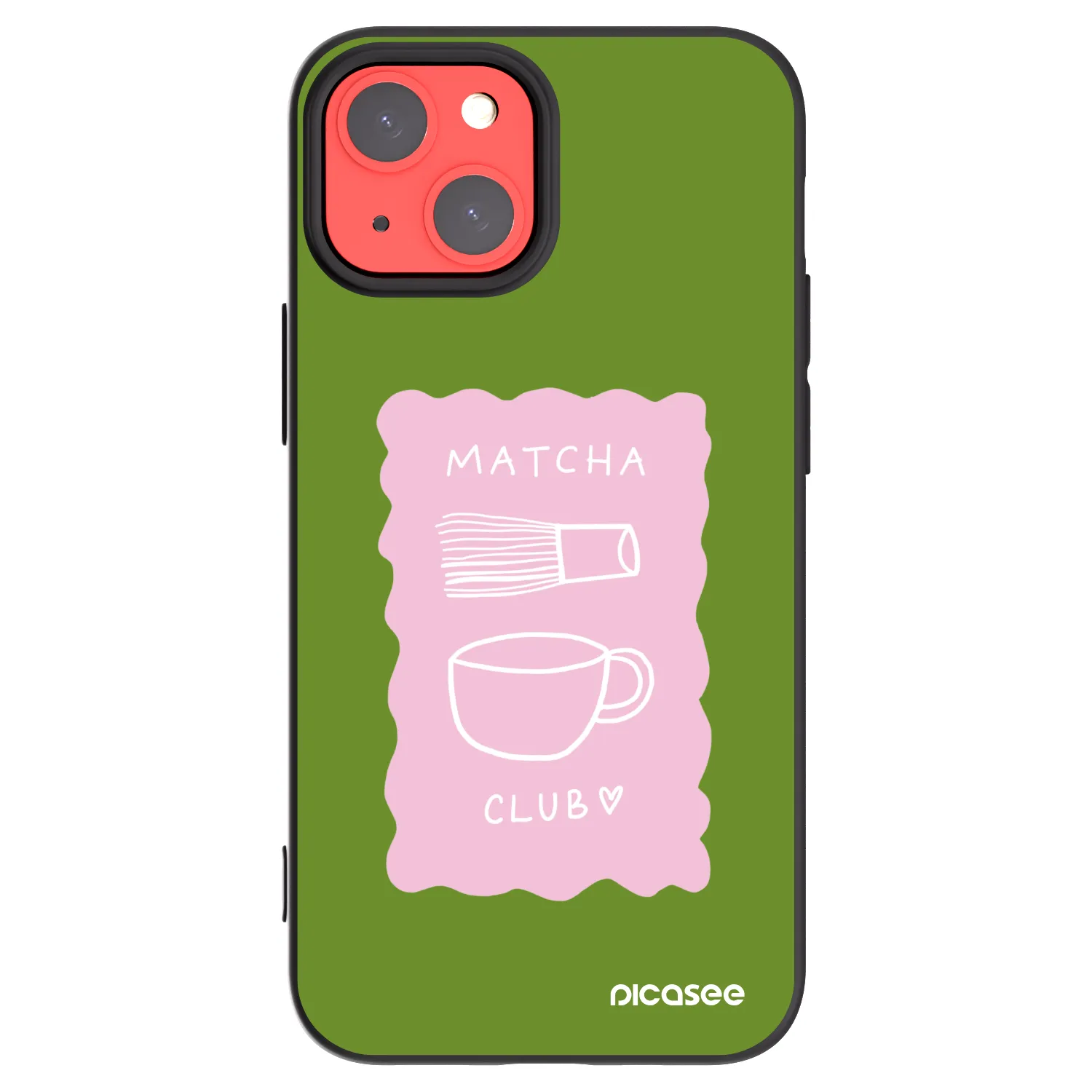 Picasee Μαύρη θήκη σιλικόνης για Apple iPhone 13 mini - Matcha club
