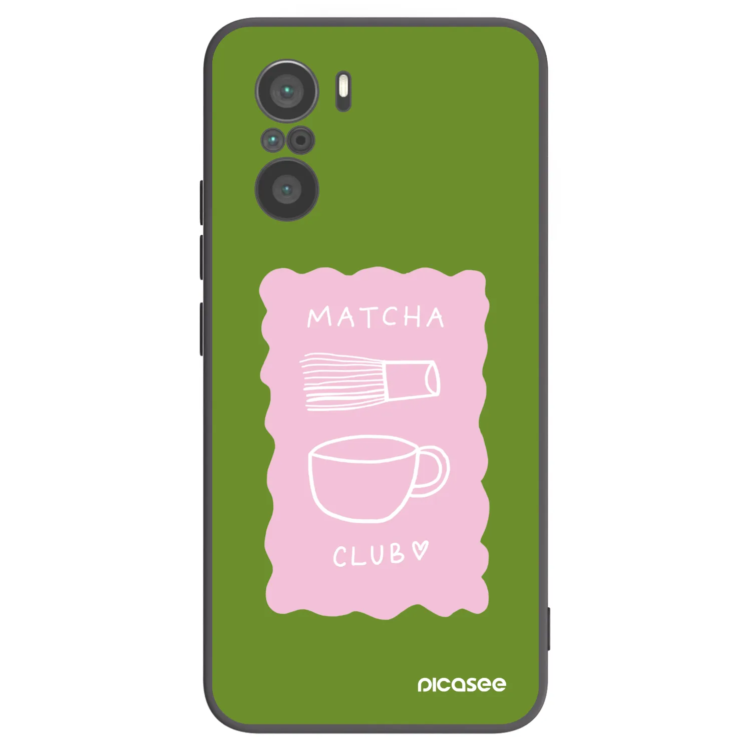 Picasee Μαύρη θήκη σιλικόνης για Xiaomi Poco F3 - Matcha club