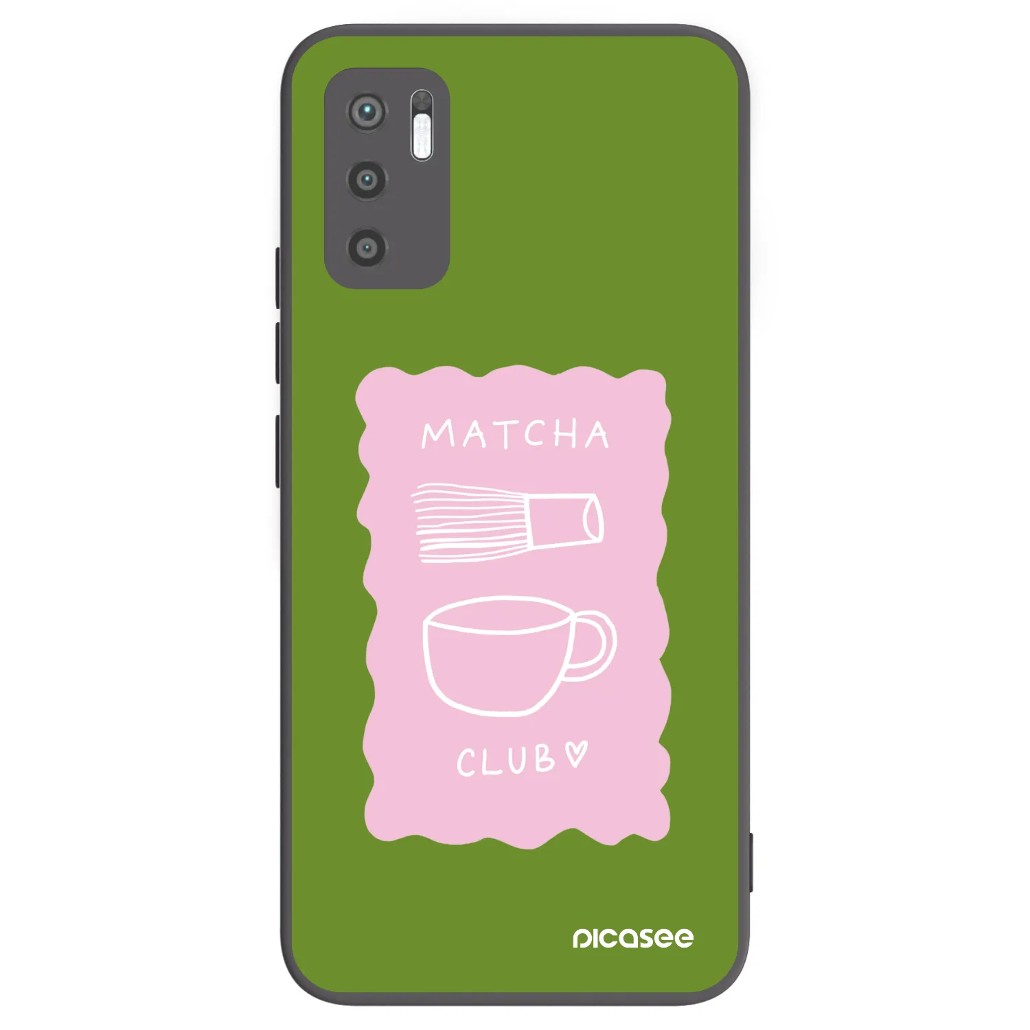 Picasee Μαύρη θήκη σιλικόνης για Xiaomi Redmi Note 10 5G - Matcha club