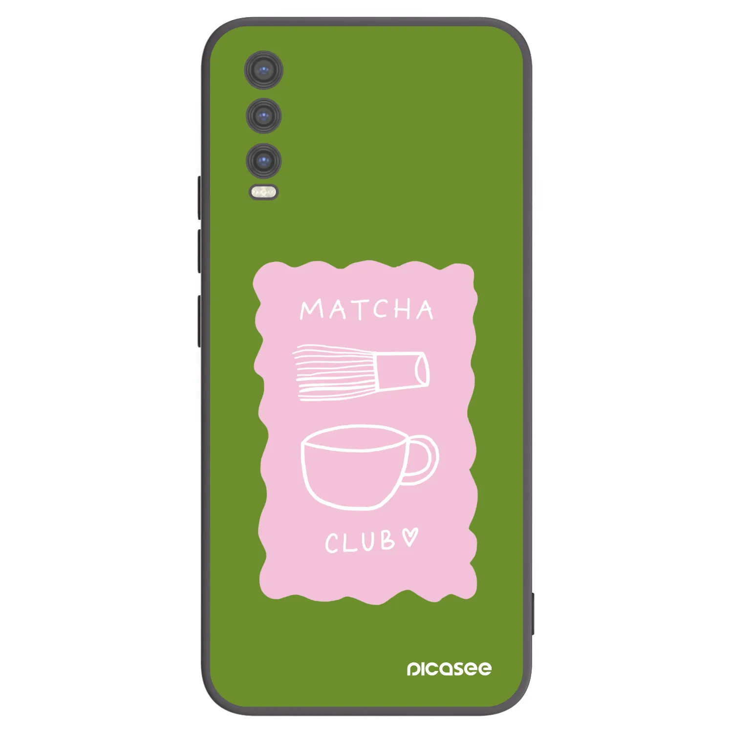 Picasee Μαύρη θήκη σιλικόνης για Vivo Y20s - Matcha club