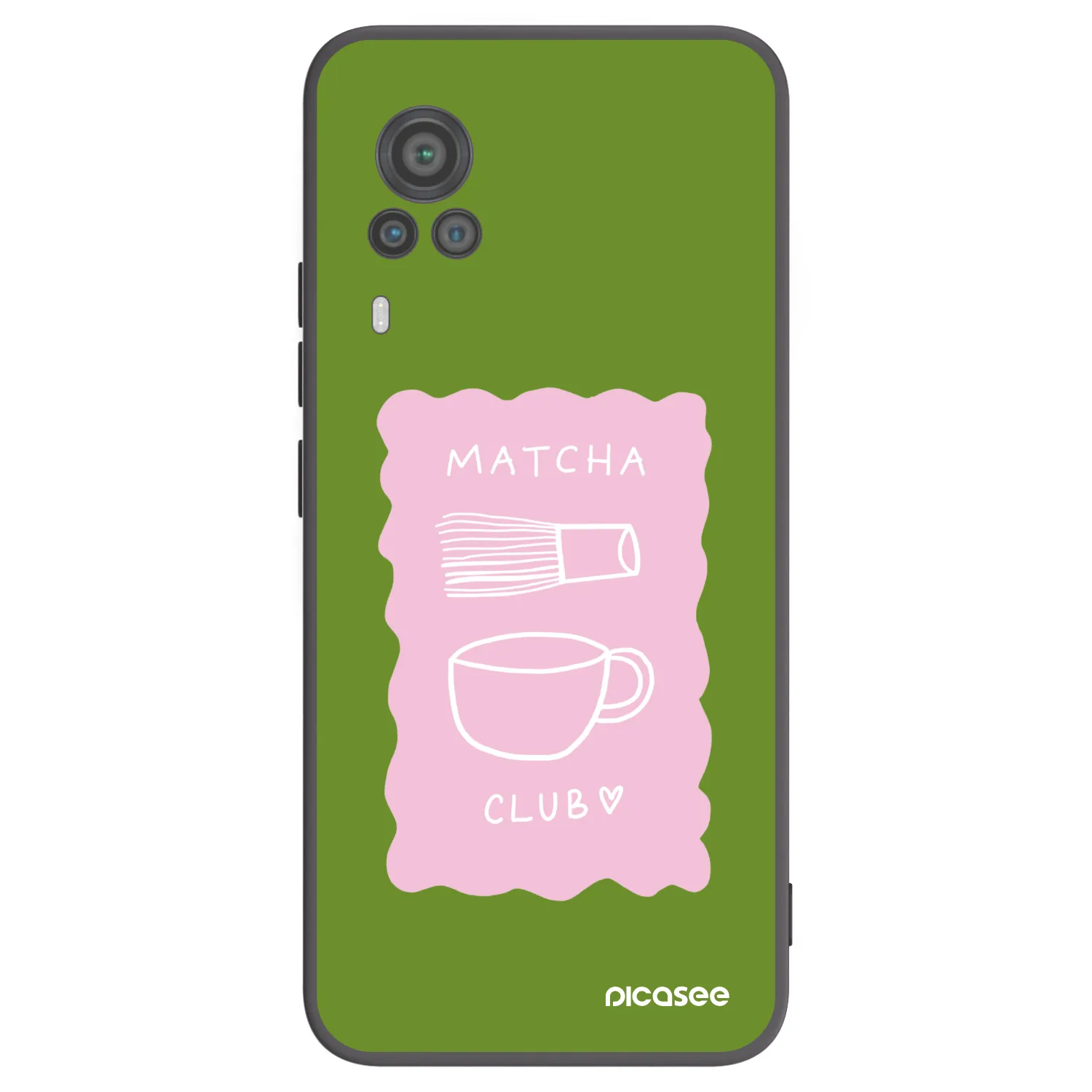 Picasee Μαύρη θήκη σιλικόνης για Vivo X60 Pro 5G - Matcha club