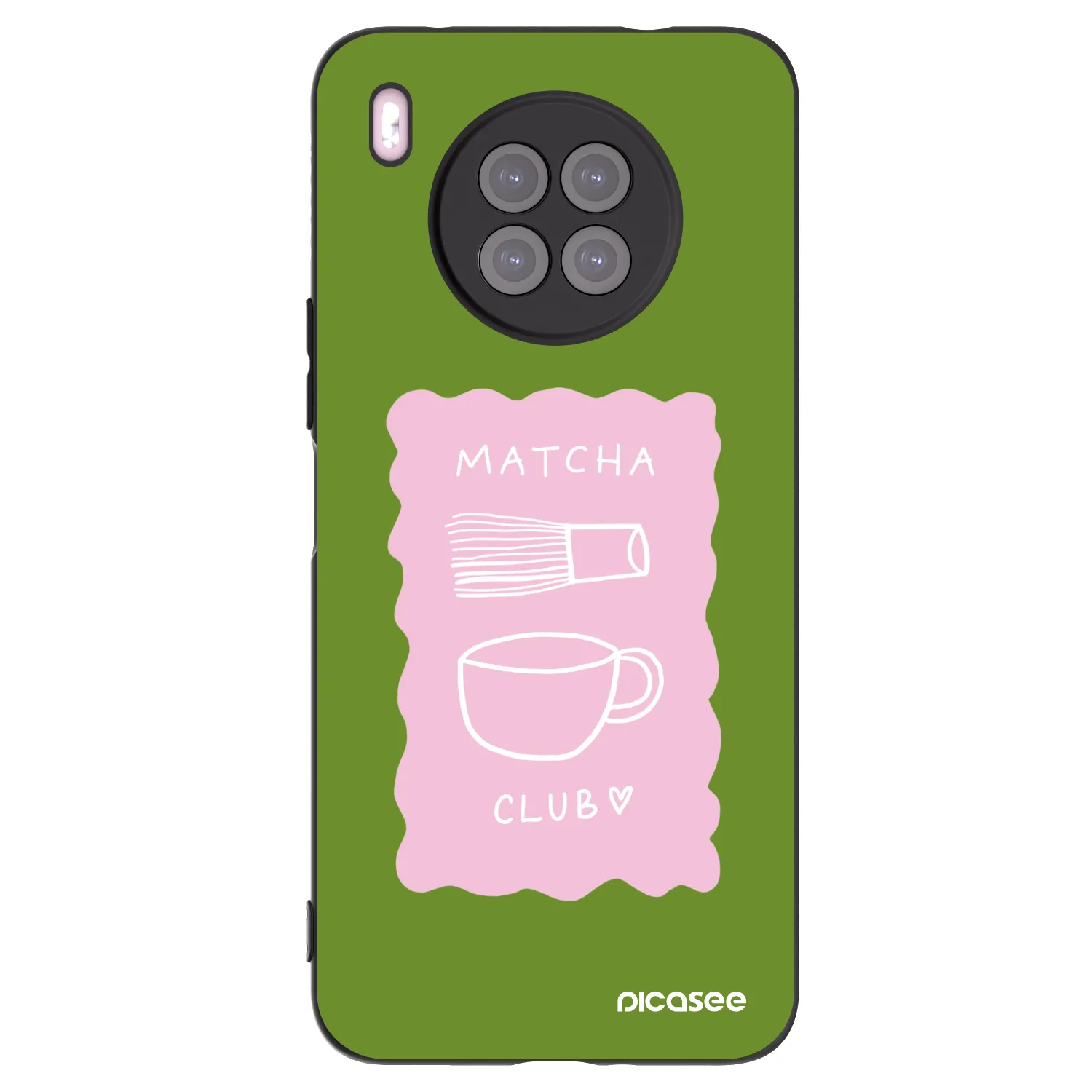 Picasee Μαύρη θήκη σιλικόνης για Huawei Nova 8i - Matcha club