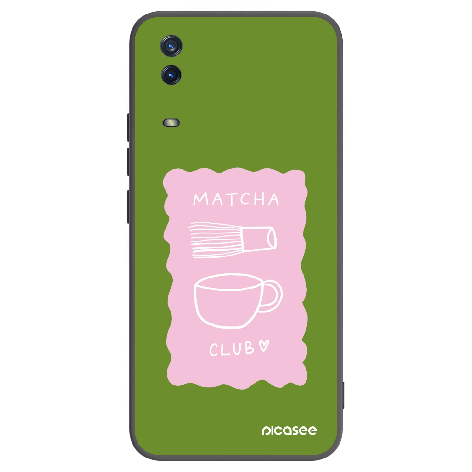 Picasee Μαύρη θήκη σιλικόνης για Vivo Y11s - Matcha club