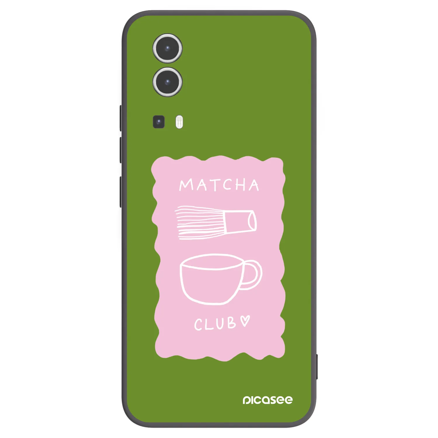 Picasee Μαύρη θήκη σιλικόνης για Vivo Y72 5G - Matcha club